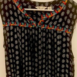 Black sleeveless top